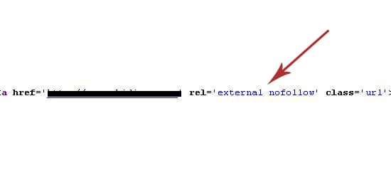 Here rel='external nofollow' is present. This indicates that this blog is No Follow. 